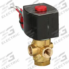 REDHAT Solenoid Valve: 3-Way, Configurable, 1/4 in Pipe Size, 110V AC/120V AC, Quick Exhaust (MPN EF8320G174). Key specifications — Pipe Size: 1/4 in; Voltage: 120V AC; Brand: REDHAT; Coil Enclosure: Explosion Proof.