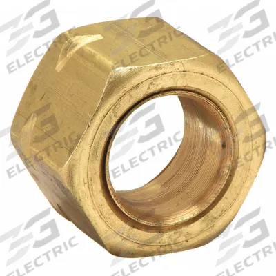 PARKER Compression Fitting Nut: 1/2 in OD Fitting Size, Compression, Brass, 1/2 in Overall Lg - Self-Aligning Brass Compression Fittings
