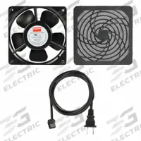 DAYTON Axial Fan: 85 cfm_95 cfm Airflow @ 0.000 in SP, 4 3/4 in Ht, 1 1/2 in Dp, Terminals, IP20 (MPN 786EW4). Key specifications — Blade Material: Polycarbonate; Includes: Cord Set with NEMA 1-15 Plug; Brand: DAYTON.