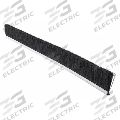 TANIS Strip Brush: 9 11/16 in Bristle Trim Ht, Black, 0.045 in Bristle Dia, Crimped Wire - General Purpose Nylon Strip Brushes with Rigid Backing