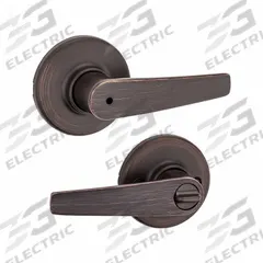 KWIKSET Door Lever Lockset: Privacy Lever Locksets, Bronze, ADA Compliant (MPN 300DL-11P-6AL-RCS). Key specifications — Ligature Resistance: Not Ligature-Resistant; Brand: KWIKSET; Lockset Function ANSI Code: F76; Visual Indicator Message: No Message; Lockset Style: Rose; ADA Compliant: Yes; Finish: Satin Bronze-Plated, Blackened, Satin Relieved, Clear Coated : Zinc.
