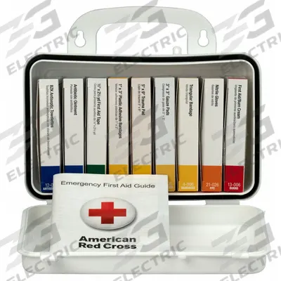 FIRST AID ONLY First Aid Kit and Housing: Gen Purpose, 10 People Served, 65 Components - General Purpose First Aid Kits