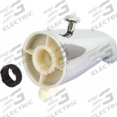 APPROVED VENDOR Diverter Spout: 1/2 in_3/4 in Connection Size, IPS Connection, 5 1/4 in Spout Reach (MPN 15086). Key specifications — Tub Spout Connection Type: IPS; Trim Finish: Chrome; Tub Spout Material: Zinc; Brand: APPROVED VENDOR.