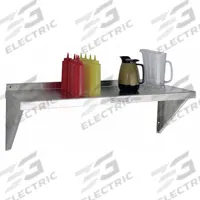NEW AGE INDUSTRIAL Wall Shelf: 36 in x 18 in x 13 in, 36 in x 18 in, 300 lb Load Capacity, Aluminum (MPN 92093). Key specifications — Material: Aluminum; Standards: NSF; Finish: Unfinished; Includes: (2) Shelf Brackets; Brand: NEW AGE INDUSTRIAL.