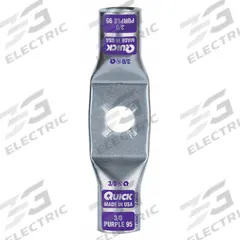 FUSION Lug Starter/Ground: Locking Lug, Lug, Tin Plated Copper, 3/0 ga, Purple, 3/8 in Stud Size (MPN 6530F). Key specifications — Shape: Dual; Raised Pads: Yes; Lug Type: Locking Lug; Contact Material: Tin Plated Copper; Gauge: 3/0 ga; Stud Size: 3/8 in; Color: Purple; Brand: FUSION.