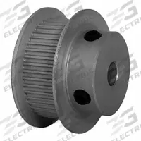 DAYTON Timing Pulley: Modified Curvilinear, Fixed, For GT Timing Belt Section, For 9 mm Belt Wd (MPN 45-2P09-6FA3). Key specifications — Brand: DAYTON; Finish: Clear Anodized; For Belt Series: Powerhouse®.