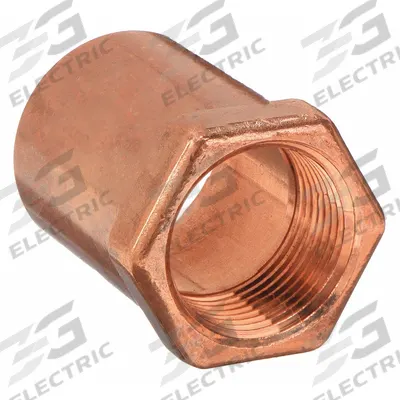 NIBCO Sweat Fitting Adapter: 5/8 in CTS x 3/4 in Pipe, Cup x FNPT - Wrot Copper Tube Fittings
