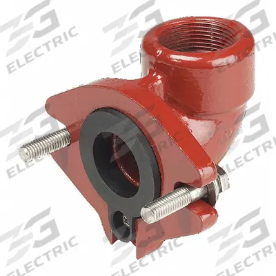 LIBERTY PUMPS Liberty Elbow: Mfr Part # G90, Includes Grommet/Mounting Hardware, Cast Iron - Flanges for Dewatering & Wastewater Pumps