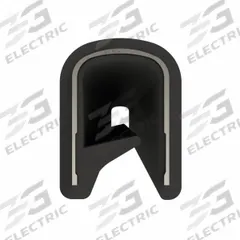 FAIRCHILD Edge Trim: Single Gripping Finger, 50 ft Overall Lg, PVC Outer, 1/2 in Leg Lg (MPN 0334-50). Key specifications — Brand: FAIRCHILD; Color: Black; Outer Material: PVC; Profile Shape: Single Gripping Finger; _Gripping Style: Single Tongue.