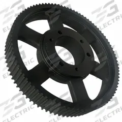 APPROVED VENDOR Timing Belt Pulley: Curvilinear, Bushed, For HTD Timing Belt Section, 90 Teeth (MPN QD90-14M-55). Key specifications — Brand: APPROVED VENDOR; Finish: Black Oxide; For Belt Series: PowerGrip® HTD®; For Bushing Size: F.