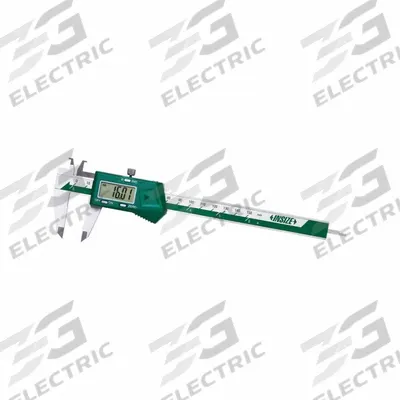 INSIZE Digital Caliper: 8 mm to 150 mm, Cabled, +/-0.0015in/+/-0.03mm Accuracy - Digital Calipers for Inside Groove & RTJ Groove Diameters