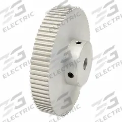 DAYTON Timing Pulley: Modified Curvilinear, Fixed, For GT Timing Belt Section, For 9 mm Belt Wd (MPN 80-3P09M6A8). Key specifications — Brand: DAYTON; Finish: Clear Anodized; For Belt Series: Powerhouse®.
