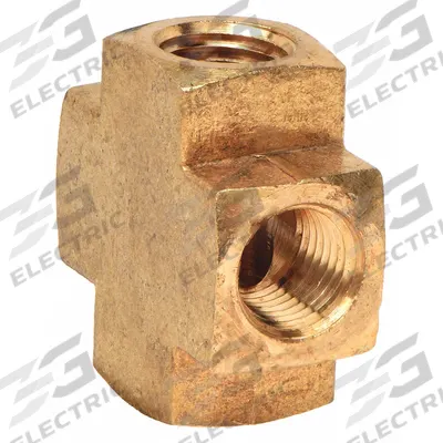APPROVED VENDOR Metal Pipe Cross: Cross, 1/4 in x 1/4 in x 1/4 in x 1/4 in, 1,000 psi - Threaded High-Pressure Pipe Fittings for Potable Water