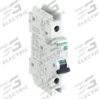 SCHNEIDER ELECTRIC IEC Miniature Circuit Breaker: 6 A Amps, 60V DC, 14kA at 120/240V AC, Screw Clamp (MPN M9F44106). Key specifications — Brand: SCHNEIDER; DC Voltage Rating: 60V DC; Max. AIR Rating: 14kA at 120/240V AC; Terminal Connection: Screw Clamp; AC Voltage Rating: 240/277/480V AC.