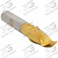 CLEVELAND Square End Mill: High Speed Steel, TiN Coated, 2 Flute, 1/2" Mill Dia, 13/16" LOC (MPN C33772)