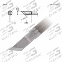HAKKO Soldering Tip: T39 Series, Knife, 5 mm W, 15 mm Lg (MPN T39-K). Key specifications — Brand: HAKKO; Compatible Handpiece Manufacturer Model Number: FX-9702; Manufacturer Part Number: T39-K.
