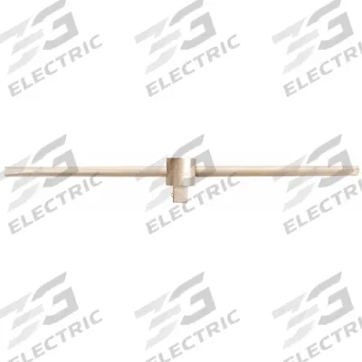 AMPCO Sliding Bar: 3/8 in Drive, 8 in Lg, Smooth Grip, Aluminum Bronze - Non-Sparking Sliding T-Style Breaker Bars