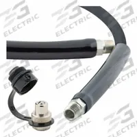 Hydraulic Hose Assembly: 3/8 in ID, NPTF, 50 ft Lg, Black, 3/8 in x 3/8 in Fitting Size, Rubber (MPN CS3838FM). Key specifications — Hose Color: Black; Hose Tube Material: Rubber; Fitting Type: NPTF; Manufacturer Part Number: CS3838FM; Brand: BVA HYDRAULICS.