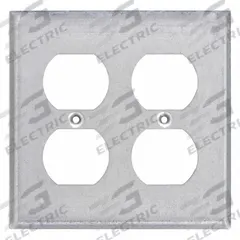 RACO Electrical Box Cover: 2 Gangs, Open, For Square Box Shape, Galvanized Steel, 1/2 in Overall Dp (MPN 873). Key specifications — Brand: RACO; For Box Shape: Square; Material: Galvanized Steel; Cover Design: Open.