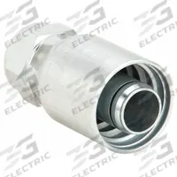 AEROQUIP Hydraulic Crimp Fitting: Steel x Steel, Straight, -12 For Hose Dash Size, JIC x Crimp (MPN 4SA12FJ8). Key specifications — Fitting Gender: Female x Genderless; Fitting Connection Type: JIC x Crimp; Thread Size: 1-1/16"-12; For Hose Dash Size: -12; Brand: AEROQUIP.