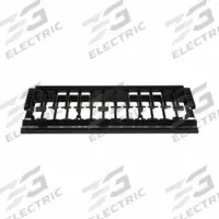 PANDUIT Horizontal Single-Sided Manager: Horizontal, 1 U, Single Side Sides, 6 1/4 in Overall Dp (MPN NMF1). Key specifications — Color: Black; Includes: Covers; Orientation: Horizontal; Brand: PANDUIT; Material: Plastic; Number of Sides: Single Side; Product Type: Single-Sided Manager.
