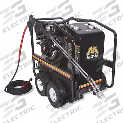 MI-T-M Gas-Powered Pressure Washer: Heavy Duty, Cart, 3,000 psi, 3.5 gpm - Hot Water Pressure Washers