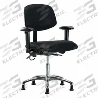 ESD Chair: Vinyl, Arms Included, Ht Range 19 in to 24 in, 18 1/2 in Seat Wd, 17 in Seat Dp, Adj (MPN BR-ESD-VDHCH-CR-T1-A1-EG-ESDBLK). Key specifications — Foot Support: No; Back Tilt Backward: 13.5°; Back Tilt Forward: 10.5°; Base Material: Aluminum; Brand: APPROVED VENDOR; Product Type: ESD Chair; ESD-Safe: ESD-Safe; Seat Tilt Backward: 3°.