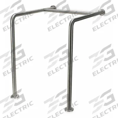 APPROVED VENDOR Floor to Wall Grab Bar: Angled, 30 in Lg, 1 1/2 in Dia, Stainless Steel - Safety Rails