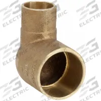 NIBCO Sweat Fitting Elbow: 1 1/2 in CTS x 1 in CTS, Cup x FTG, Bronze (MPN 707R-LF 11/2X1)