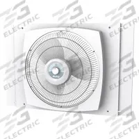 AIR KING Window Fan: 16 in Blade Dia, 22 in H, 34 1/2 in W, 3 Speeds, For 26 1/2 in Window Wd - Min (MPN 9155). Key specifications — Voltage: 120V AC; Number of Speeds: 3; Brand: AIR KING.