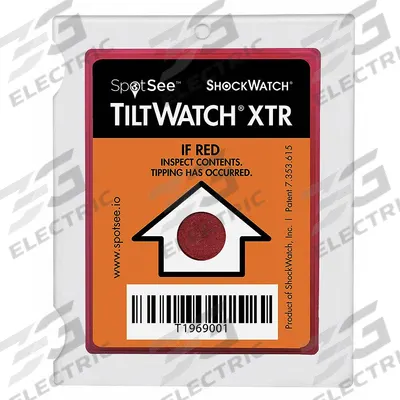 TILTWATCH Tilt Indicating Label: Tilt Indicator, 2 1/4 in x 1 11/16 in, 1 11/16 in Label Wd - Tilt Indicators
