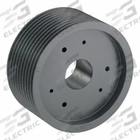 APPROVED VENDOR V-Belt Pulley: 5V1500, 10 Groove, 15 in OD, Bushed Bore, J, For 5V/5VX Belt Section (MPN 105V1500J). Key specifications — Pulley Industry Number: 5V1500; Pitch Diameter: 15 in (5V); For Belt Section (broad, with similar types): 5V or 5VX.