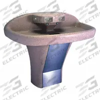 ACORN Wash Fountain: Smoky Granite, Corterra®, D-Shape, 40 in Overall Wd, P-Trap Drain, 4 Stations (MPN 3644-0015). Key specifications — Bowl Shape: D-Shape; Drain Type: P-Trap; Color: Smoky Granite; Brand: ACORN; Series: Wash-Ware; Sink Material: Corterra®; ADA Compliant: ADA Compliant.
