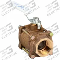 APOLLO Manual Two-Way Ball Valve: 1 1/2 in Size, Bronze, Straight, FNPT x FNPT, Full Port Ball Port (MPN 82LF14701). Key specifications — Brand: APOLLO; Handle: Lever.