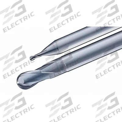 OSG A BRAND Ball End Mill: Carbide, Durorey Coated, 2 Flute, 2.5 mm Mill Dia - Pencil-Neck Carbide Ball End Mills for Hardened Materials