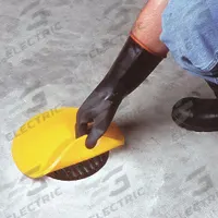 CONDOR Drain Cover Seal: 30 in diameter, 24 in dia Max Drain Size, Yellow, 3/8 in Thick, Circle (MPN 48FZ17). Key specifications — Material: Polyurethane; Brand: CONDOR.
