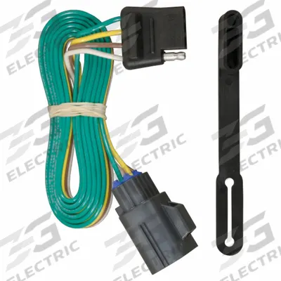 CURT Automotive Electrical Plug: 4-Way Flat, IP67, Dust Cover, Black, Powder Coated (MPN 56245) - Fleet and Vehicle Maintenance