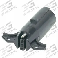 HOPKINS TOWING SOLUTIONS Trailer Adapter: 7-Way Round, 4-Way Flat, Plastic, 2 1/4 in Overall Lg (MPN 47405)