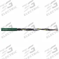 CHAINFLEX Control Cable: 16 AWG, 36 Conductors, Order by the Foot, PVC Jacket, 600 V (MPN CF5-15-36). Key specifications — Conductor Material: Copper; Conductor Configuration: Single; Minimum Bend Radius Factor - Fixed: 4 x OD; Minimum Bend Radius Factor - Flexible: 5 x OD; Includes Ground: Yes; Minimum Bend Radius Factor - E-Chain: 6.8 x OD; Resistance Properties: Oil and Grease Resistant; Standards: CE 2014/35/EU.