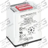 MACROMATIC Multi-Function Time Delay Relay: Socket Mounted, 240V AC, 10 A, 8 Pins/Terminals (MPN TD-88161). Key specifications — Delay Function: Multi Function; Mounting Style: Plug-In; Input Voltage: 240V AC; Brand: MACROMATIC.