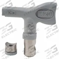 GRACO Airless Spray Gun Tip: Tips for Airless Spray Guns, Airless Spray Gun Tip, 0.029 in Tip Size (MPN XHD429). Key specifications — Product Type: Airless Spray Gun Tip; Compatible with Manufacturer Model Number: XHD001; Brand: GRACO; Color: Gray; Compatible with Series: XHF; Product Grouping: Tips for Airless Spray Guns.