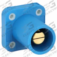 Single Pole Receptacle: Blue, Straight Taper Nose Mating, Threaded Stud Termination, 600V AC/600V DC (MPN HBLMRSBL). Key specifications — Series: 16; Receptacle Gender: Male; Brand: HUBBELL.