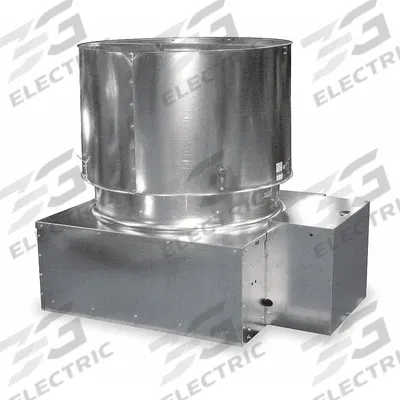 Dayton Axial Upblast Roof Exhaust Fan: Belt Drive, 48 in Blade - Emergency Smoke Belt-Drive Fans without Drive