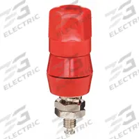 Binding Post: 2 in Lg, Brass, Silicone Rubber, 15 A Max Current, Red (MPN 5TWZ3). Key specifications — Contact Material: Brass; Body Material: Brass; Brand: APPROVED VENDOR; Color: Red.