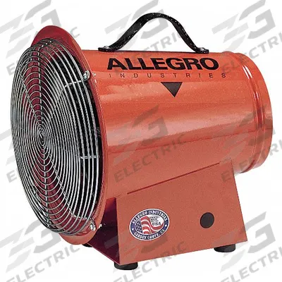 ALLEGRO Confined Space Fan: 120 V AC, 8 in Duct Dia, 1/3 hp Horsepower - Axial Blower & Ducting Combination Units