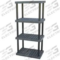 STRUCTURAL PLASTICS Plastic Shelving: 36 in x 24 in, 75 in Overall Ht, 4 Shelves (MPN S3624X4). Key specifications — Resistance Properties: Corrosion-Resistant; Frame Material: Plastic; Shelving Material: High Density Polyethylene; Brand: STRUCTURAL PLASTICS.