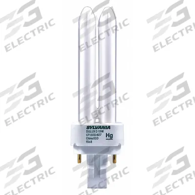 LEDVANCE/ SYLVANIA Compact Fluorescent Bulb: 4-Pin (G24q-1), T4, Fluorescent, 3500K - CFL Double Twin-Tube Plug-In Lamps