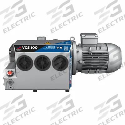 ELMO RIETSCHLE Vacuum Pump: 5 hp, 3 Phase, 230/460V AC, 90 cfm Free Air Displacement - Lubricated Rotary Vane Vacuum Pumps