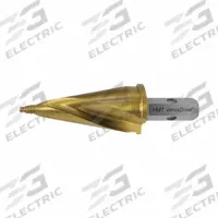 HOLEMAKER TECHNOLOGY Step Cone Drill Bit: 5/16" to 1", TiN-Coated HSS, Impact Rated, Hex Shank (MPN 505050-0250). Key specifications — attr1234925: HOLEMAKER TECHNOLOGY; attr1234936: Impact Rated.