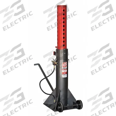 GRAY Support Stand: Pneumatic, 35 ton Load Capacity, 55 in Max Extended Ht, 31 1/2 in Min Ht - Extra-Heavy-Duty Jack Stands